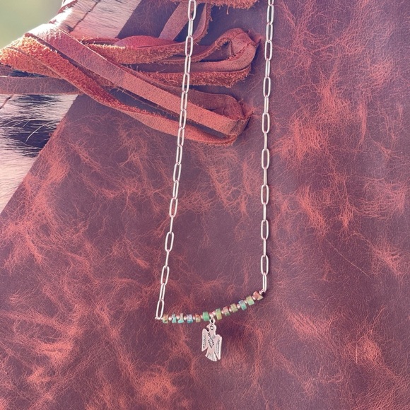 Free | Western Necklace | Genuine Turquoise - Picture 2 of 2